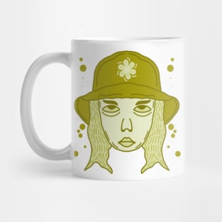 Green Woman with Flower Hat Mug